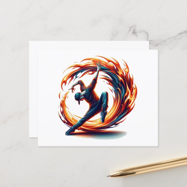 Breakdance Street Fire With Urban Energy  (Front/Back In Situ)