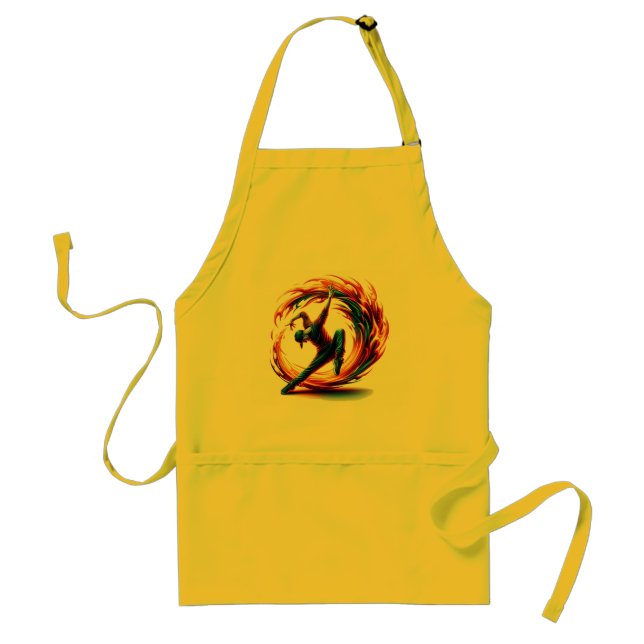 Breakdance Street Fire With Urban Energy  Adult Apron (Front)