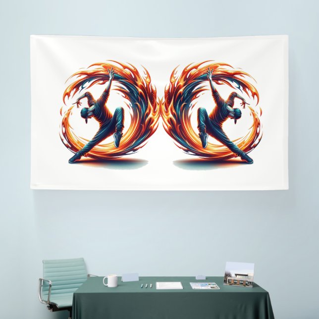 Breakdance Street Fire With Urban Energy  Banner (Tradeshow)