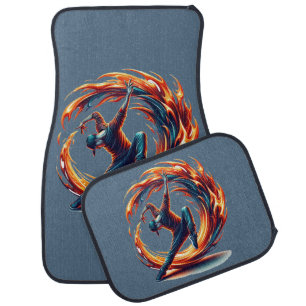Breakdance Street Fire With Urban Energy Car Floor Mat