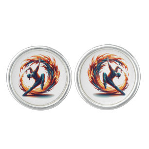 Breakdance Street Fire With Urban Energy Cufflinks