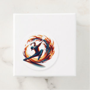 Breakdance Street Fire With Urban Energy Favor Tags