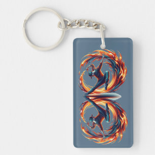 Breakdance Street Fire With Urban Energy Keychain