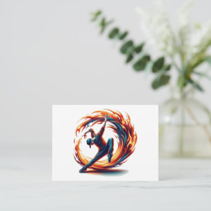 Breakdance Street Fire With Urban Energy Note Card