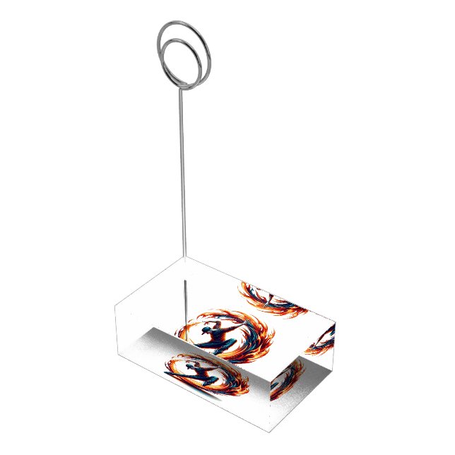 Breakdance Street Fire With Urban Energy  Place Card Holder (Corner)