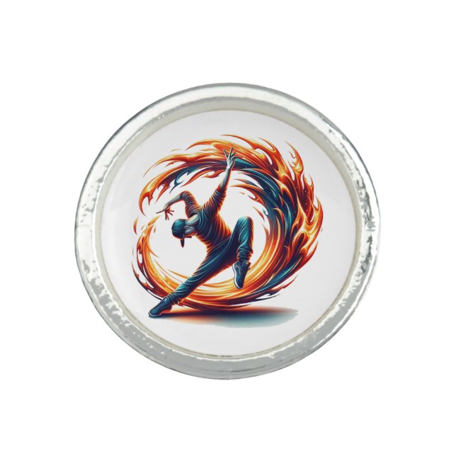 Breakdance Street Fire With Urban Energy  Ring (Front)