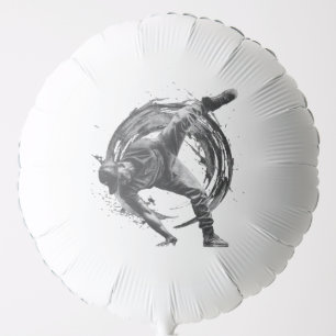 Breakdance Urban Style Monochrome Motion Art Balloon
