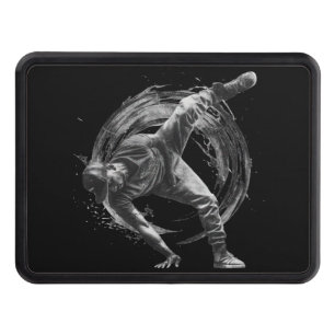 Breakdance Urban Style Monochrome Motion Art  Hitch Cover