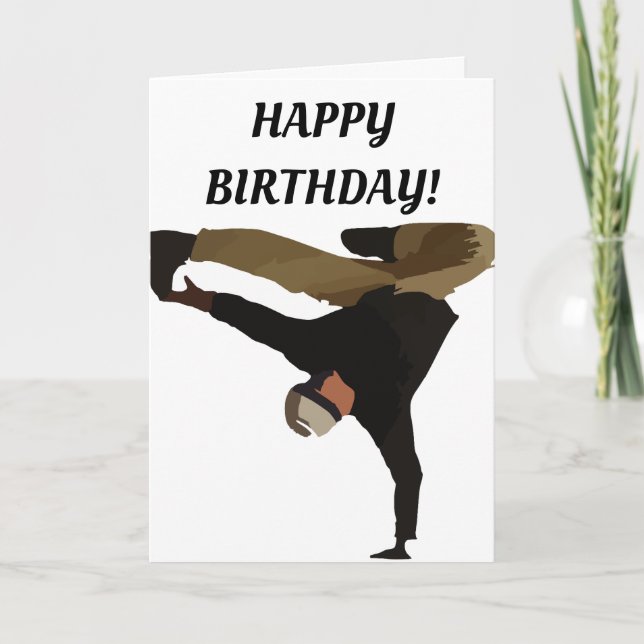 BREAKDANCER BIRTHDAY CARD (Front)