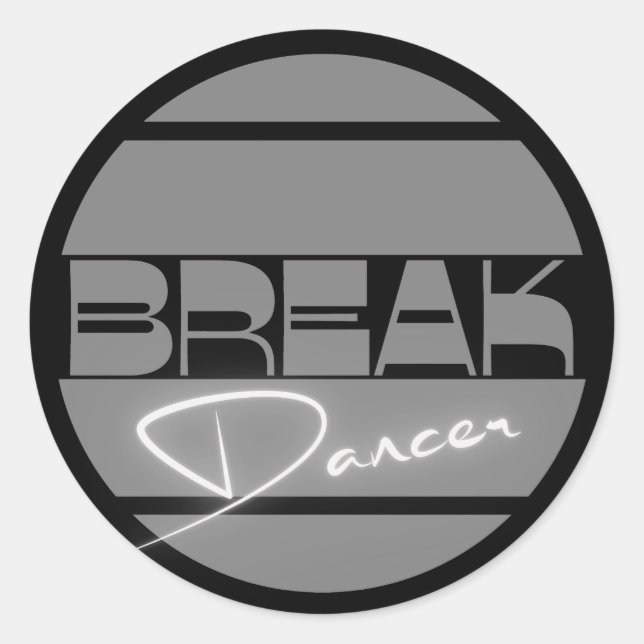 Breakdancer  classic round sticker (Front)