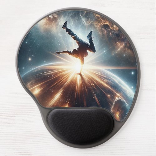 Breakdancer in action Ai Action in the Galaxy Gel Mouse Pad