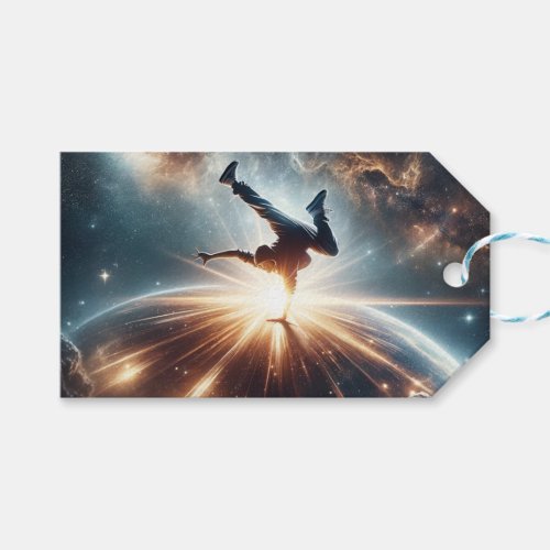 Breakdancer in action Ai Action in the Galaxy Gift Tags