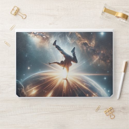 Breakdancer in action Ai Action in the Galaxy HP Laptop Skin