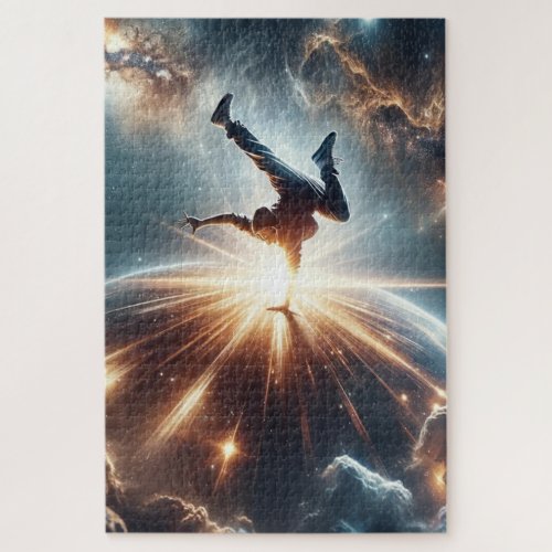 Breakdancer in action Ai Action in the Galaxy Jigsaw Puzzle