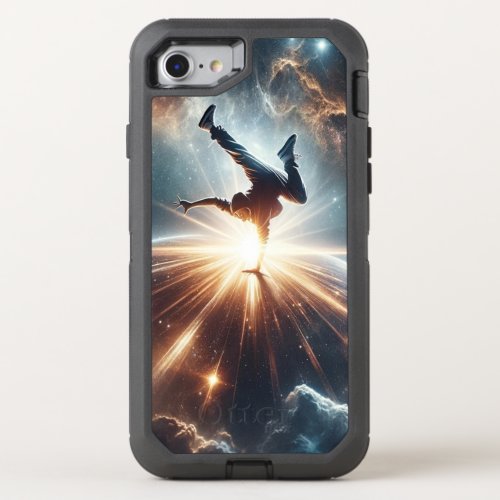 Breakdancer in action Ai Action in the Galaxy OtterBox Defender iPhone SE87 Case