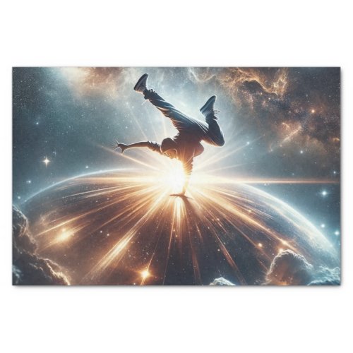 Breakdancer in action Ai Action in the Galaxy Tissue Paper