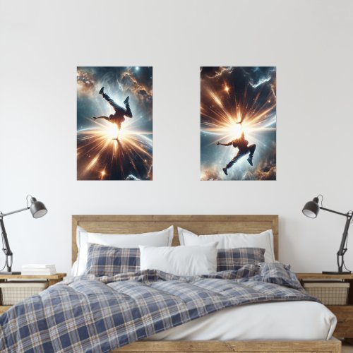 Breakdancer in action Ai Action in the Galaxy Wall Art Sets
