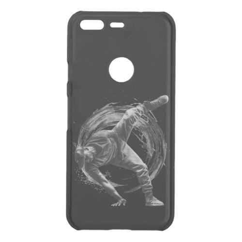 Breakdancer in action in ink splatter style uncommon google pixel case