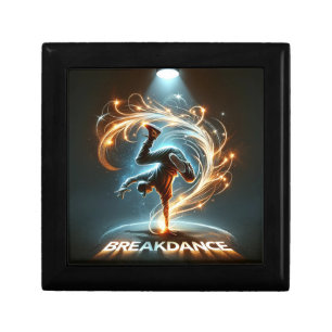 Breakdancer in Neon Swirl Spotlight Dynamic Urban Gift Box