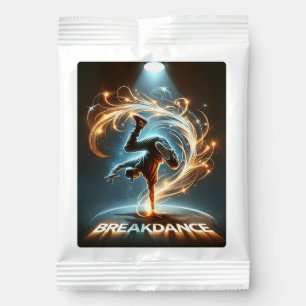 Breakdancer in Neon Swirl Spotlight Dynamic Urban Hot Chocolate Drink Mix