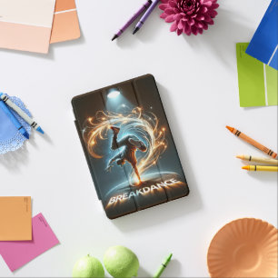 Breakdancer in Neon Swirl Spotlight Dynamic Urban iPad Mini Cover