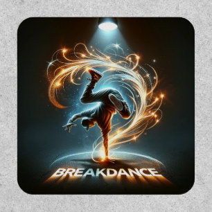 Breakdancer in Neon Swirl Spotlight Dynamic Urban Patch