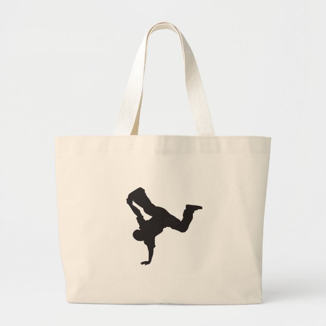 Breakdancer Large Tote Bag (Front)