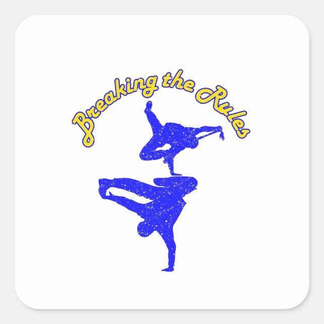 Breakdancing 2024 Paris Olympics Square Sticker (Front)