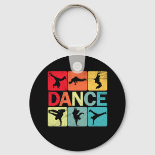 Breakdancing B-Boy Dance Tshirt Breakdance Dancer Keychain