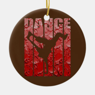 Breakdancing Dance Red Hip Hop Graffiti Art Ceramic Ornament