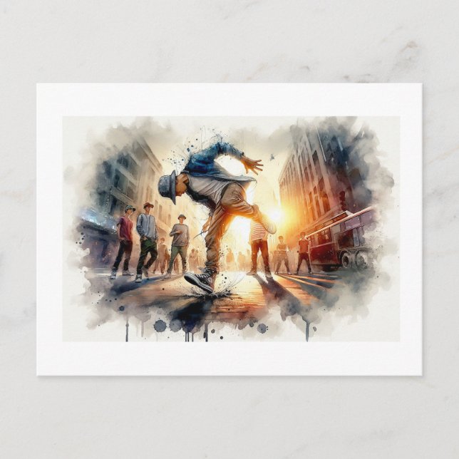 Breakdancing in the City,  Postcard (Front)