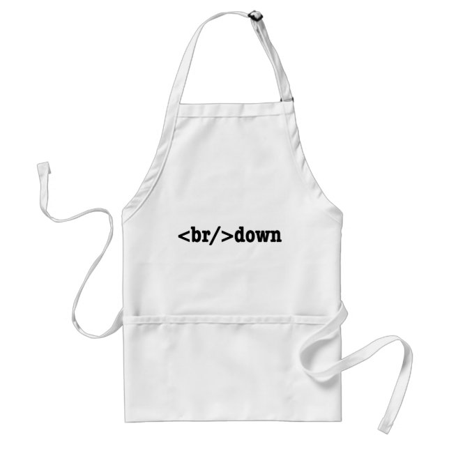 breakdown HTML Code Adult Apron (Front)
