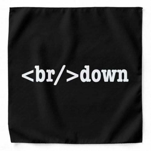 breakdown HTML Code Bandana