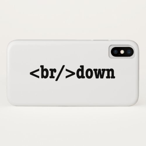 breakdown HTML Code iPhone XS Case