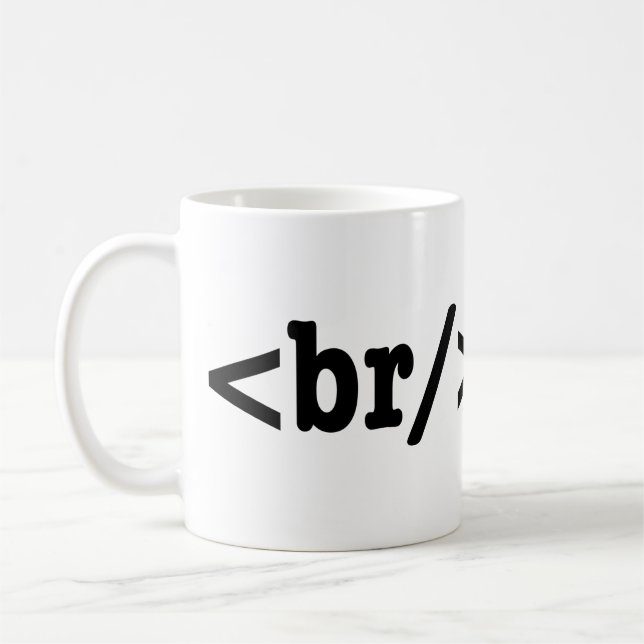 breakdown HTML Code Coffee Mug (Left)