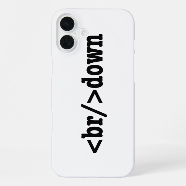 breakdown HTML Code Iphone Case (Back)