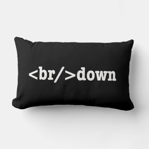 breakdown HTML Code Lumbar Pillow