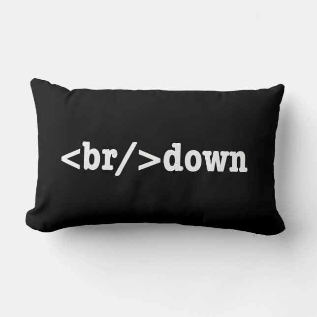 breakdown HTML Code Lumbar Pillow (Front)