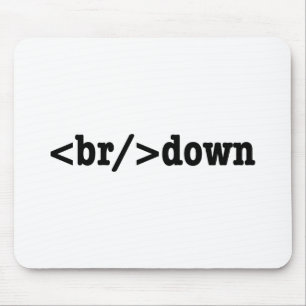breakdown HTML Code Mouse Pad