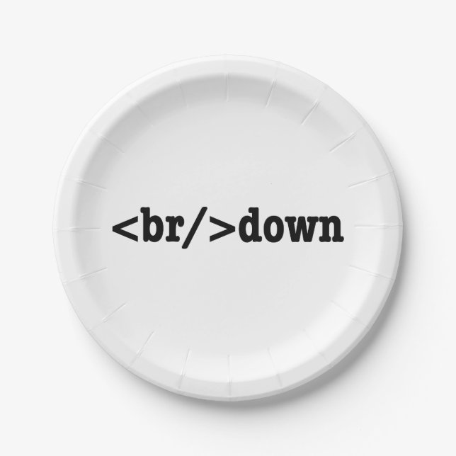 breakdown HTML Code Paper Plates (Front)