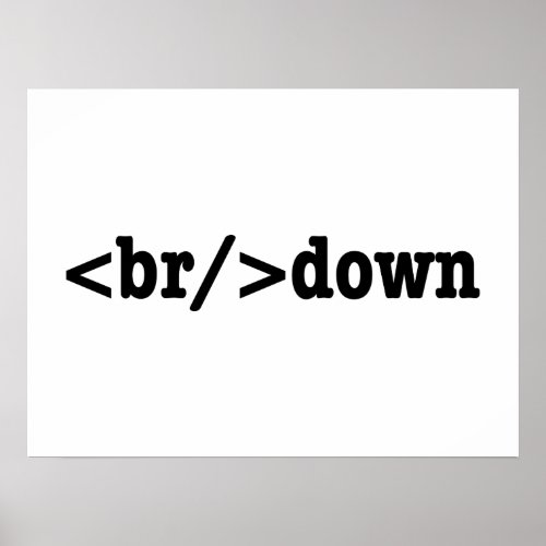 breakdown HTML Code Poster