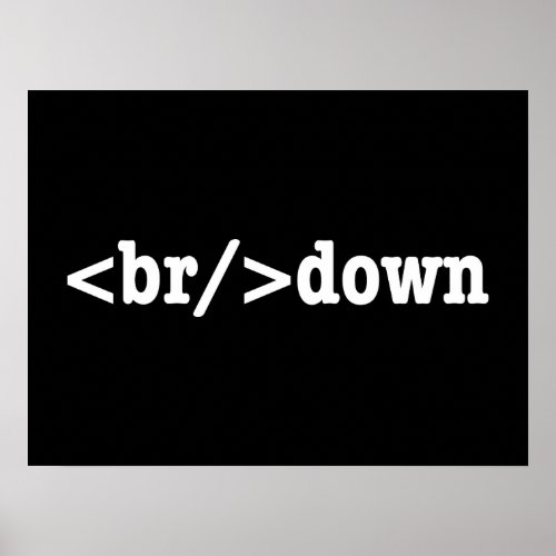 breakdown HTML Code Poster