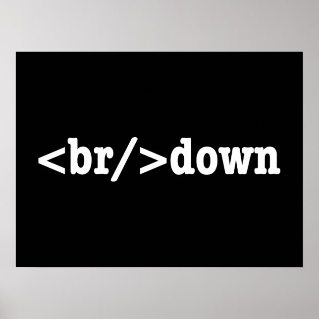 breakdown HTML Code Poster (Front)