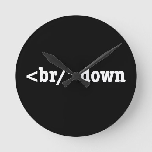 breakdown HTML Code Round Clock