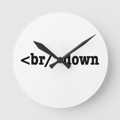 breakdown HTML Code Round Clock