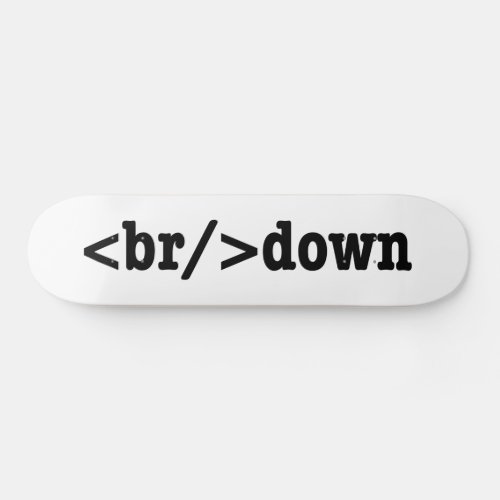 breakdown HTML Code Skateboard