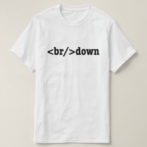 breakdown HTML Code T_Shirt