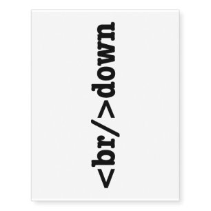 breakdown HTML Code Temporary Tattoos