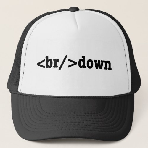 breakdown HTML Code Trucker Hat