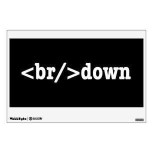 breakdown HTML Code Wall Decal